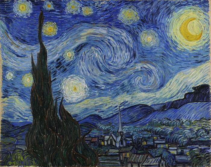 The Starry Night (1889) by Vincent Van Gogh